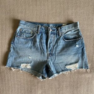 FREE PEOPLE distressed denim shorts